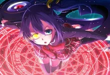 blue eyes school uniforms eyepatch heterochromia yellow eyes anime anime girls takanashi rikka chuun Art HD Wallpaper
